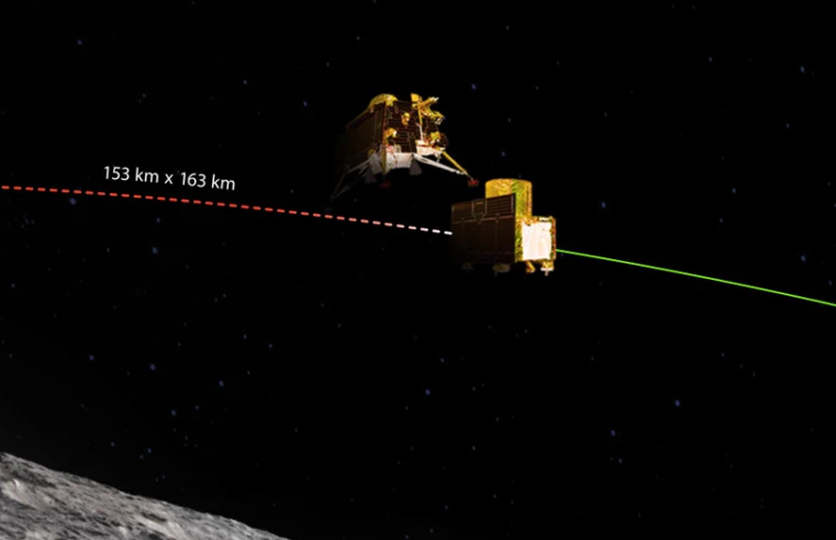 चंद्रयान-3 से अलग हुआ विक्रम लैंडर, अलग होने के बाद विक्रम लैंडर ने चंद्रयान को कहा “ थैंक यू दोस्त”